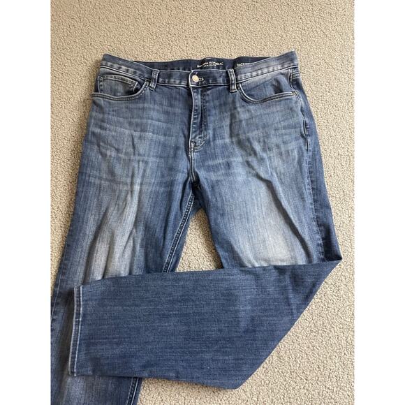 Banana Republic Travel Jean 36x32 Blue Slim Fit Stretch Denim 5 Pocket Mens - Picture 1 of 8